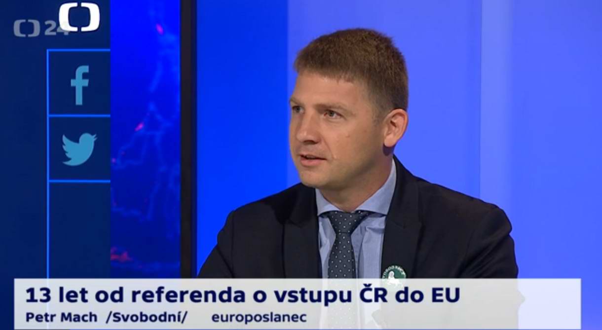 Petr Mach v České televizi o EU: Je čas vyhlásit referendum o vystoupení