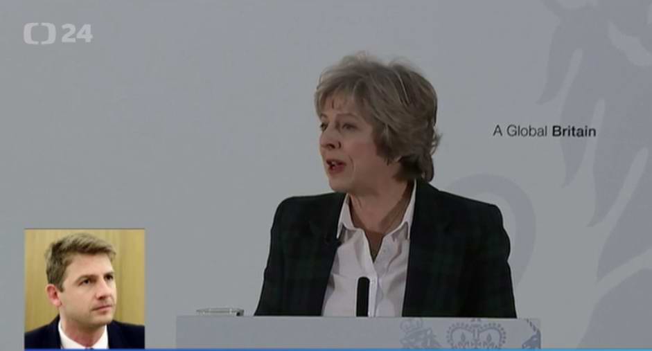 P. Mach v ČT o projevu britské premiérky: Je jasné, že Británie nechce být napůl členem EU.