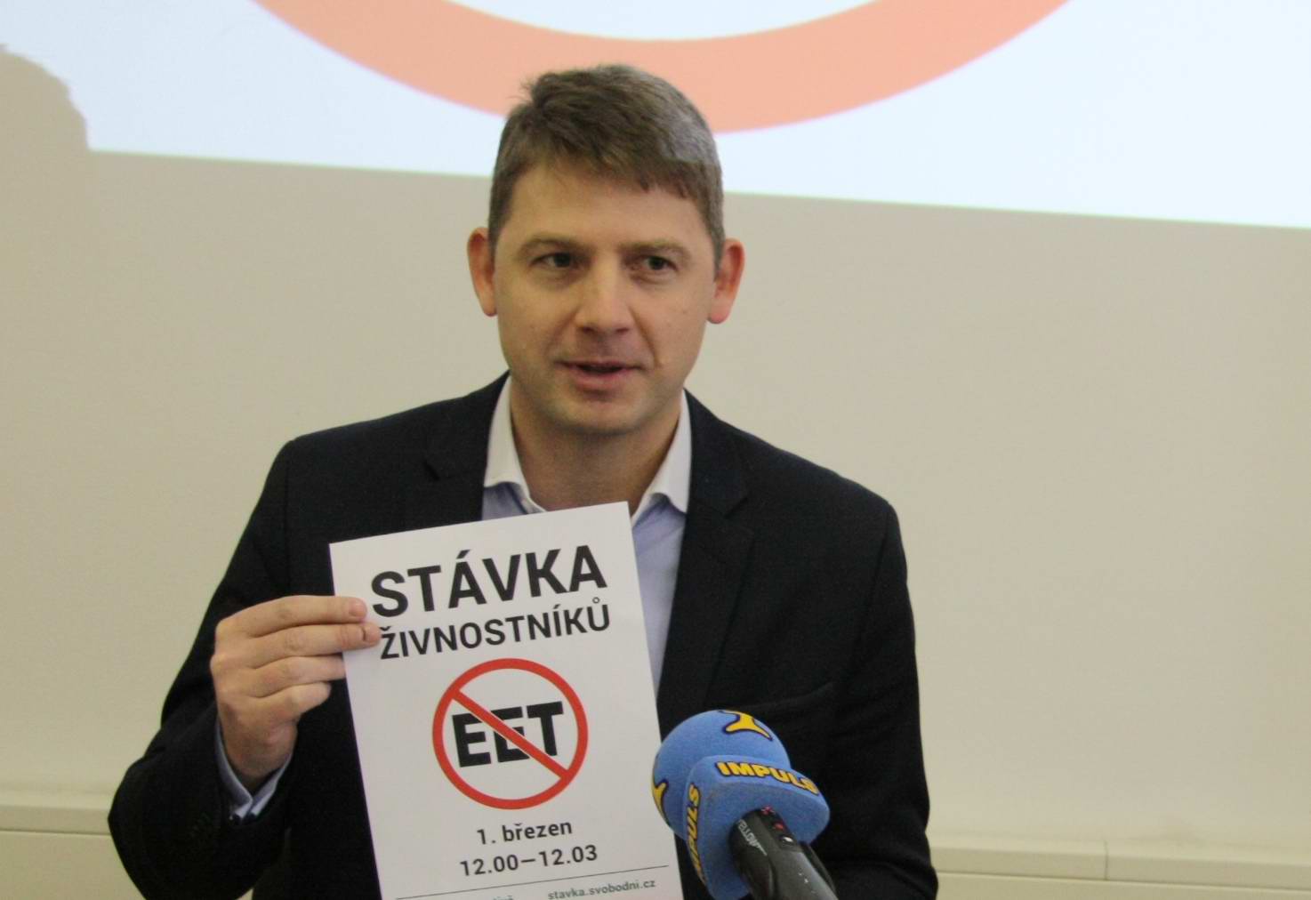 Petr Mach osobně podpoří stávku živnostníků 1. března
